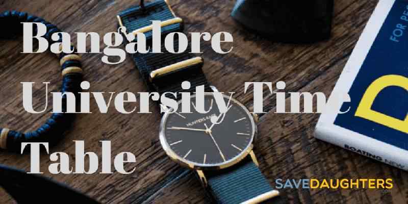 bangalore university time table
